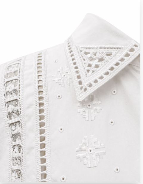 26SS 에르마노 설비노 셔츠 D482K332RBQP BQP10601 Bright white - ERMANNO SCERVINO