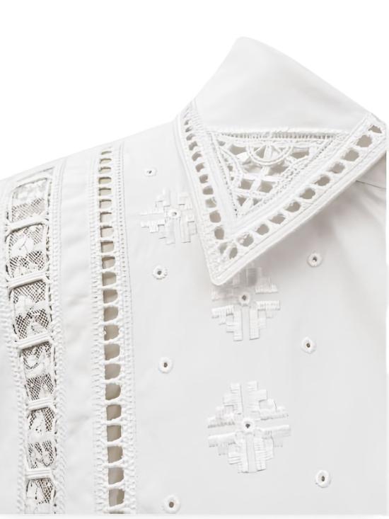 26SS 에르마노 설비노 셔츠 D482K332RBQP BQP10601 Bright white - ERMANNO SCERVINO