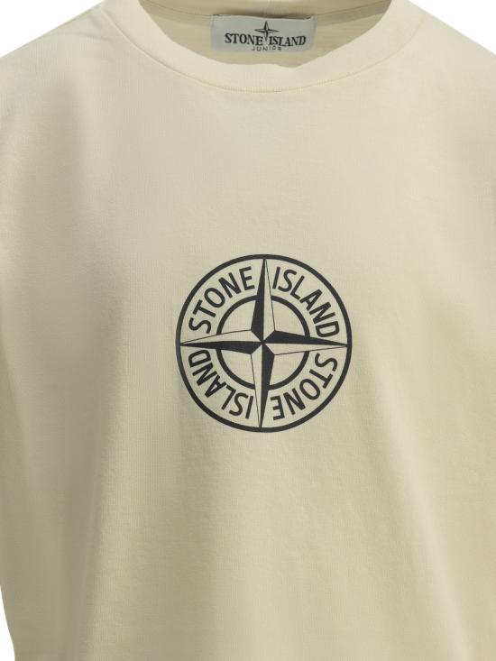 26SS [키즈] 스톤 아일랜드 티셔츠 2100011S0381V0097 White - STONE ISLAND