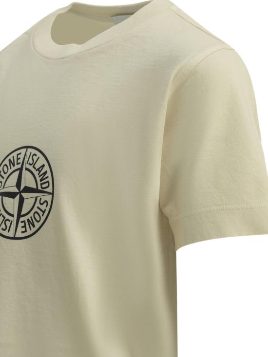 26SS [키즈] 스톤 아일랜드 티셔츠 2100011S0381V0097 White - STONE ISLAND