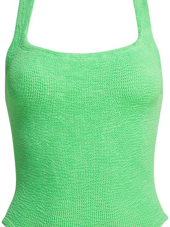 26SS 훈자 지 원피스 수영복 SQUARE NECK SWIMCRINKLELIME Green - HUNZA G