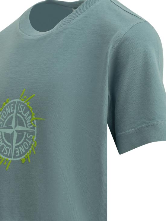 26SS [키즈] 스톤 아일랜드 티셔츠 2100009S0379V004A Light blue - STONE ISLAND