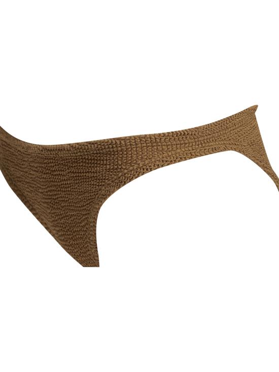 26SS 훈자 지 원피스 수영복 XANDRA BIKINIMETALLIC CRINKLEMETALLIC COCOA Brown - HUNZA G