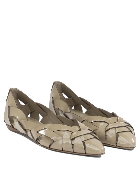 26SS 델 칼로 플랫 슈즈 12101LISIVETRO GRANO Beige - DEL CARLO