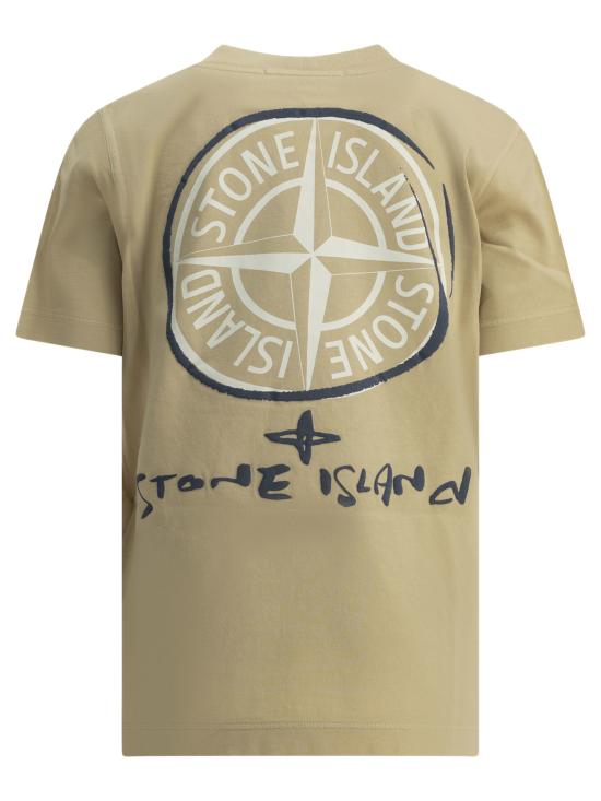 26SS [키즈] 스톤 아일랜드 티셔츠 2100009S0377V0090 Beige - STONE ISLAND