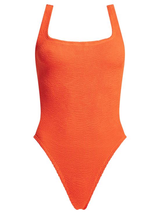 26SS 훈자 지 원피스 수영복 SQUARE NECK SWIMCRINKLEORANGE Orange