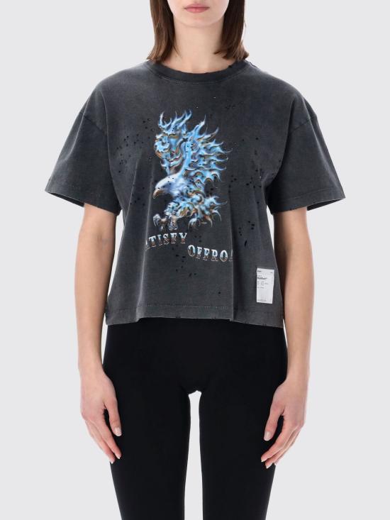 26SS 새티스파이 반팔 티셔츠 21002 00A15 Black