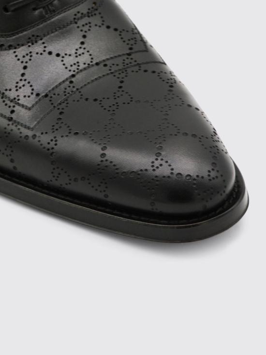 26SS 구찌 레이저 GG 레이스업 슈즈 863019AAGBV 1000 Black - GUCCI