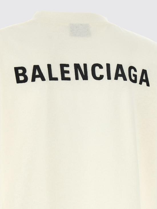 26SS 발렌시아가 백 미디엄 핏 티셔츠 850990TTVJ1 9020 White - BALENCIAGA
