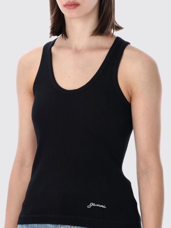 26SS 가니 반팔 티셔츠 A1050166 099 Black - GANNI