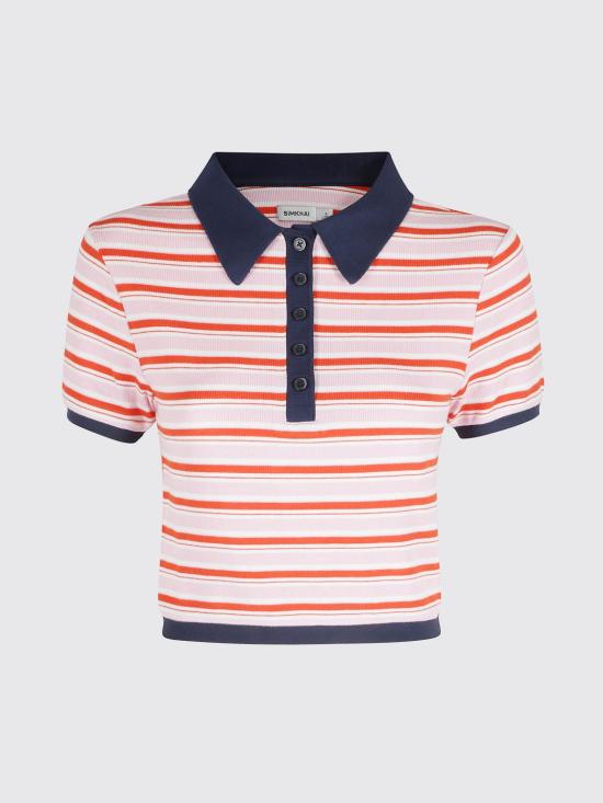 26SS 심카이 폴로 티셔츠 2262914ST TULIP STRIPE Pink - SIMKHAI