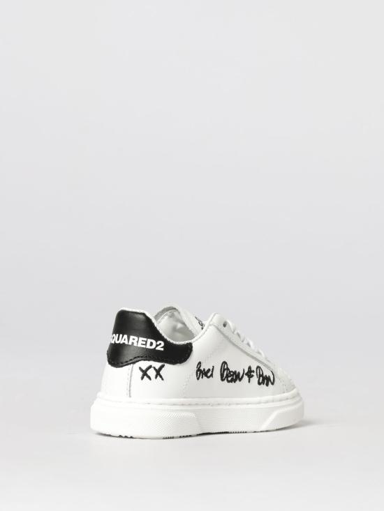 26SS [키즈] 디스퀘어드2 스니커즈 82665 01 White - DSQUARED2