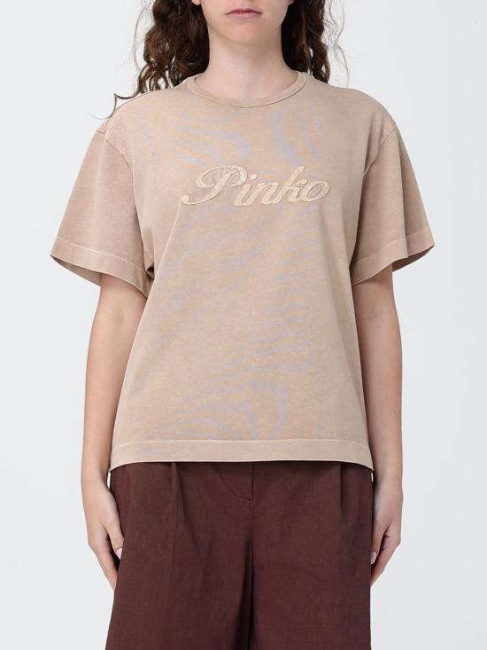 26SS 핑코 반팔 티셔츠 106575A36T C36 Beige
