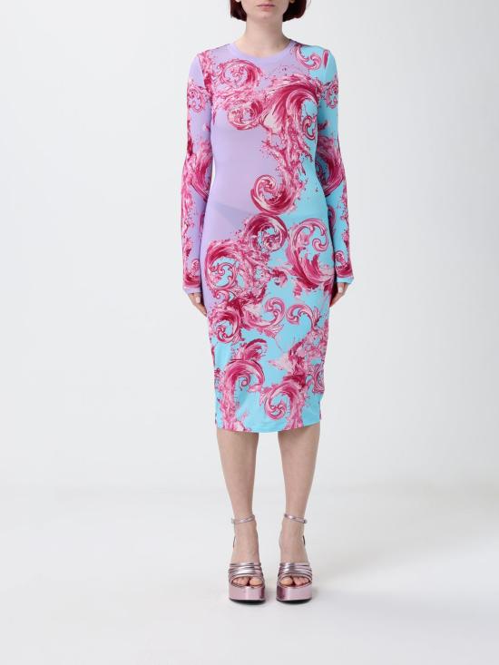 26SS 베르사체 롱 원피스 80HAO9P0JS547 203 Blue