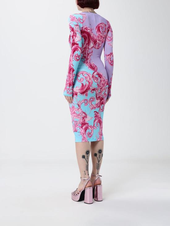 26SS 베르사체 롱 원피스 80HAO9P0JS547 203 Blue - VERSACE