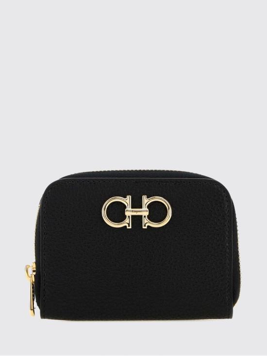26SS 살바토레 페라가모 간치니 반지갑 220406 758664 NERO Black