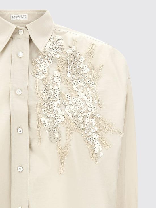 26SS 브루넬로 쿠치넬리 셔츠 M0F79RJ916 C9593 Beige - BRUNELLO CUCINELLI