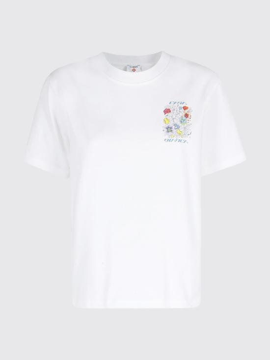 26SS 카사블랑카 반팔 티셔츠 WSS26JTS046 03 White - CASABLANCA
