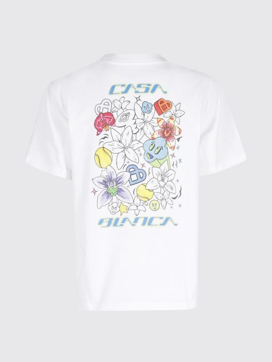 26SS 카사블랑카 반팔 티셔츠 WSS26JTS046 03 White - CASABLANCA