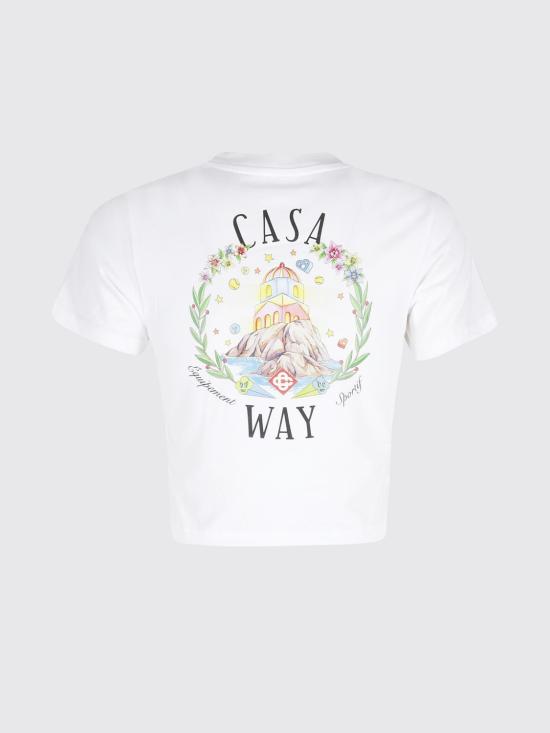 26SS 카사블랑카 반팔 티셔츠 WSS26JTS009 01 White - CASABLANCA
