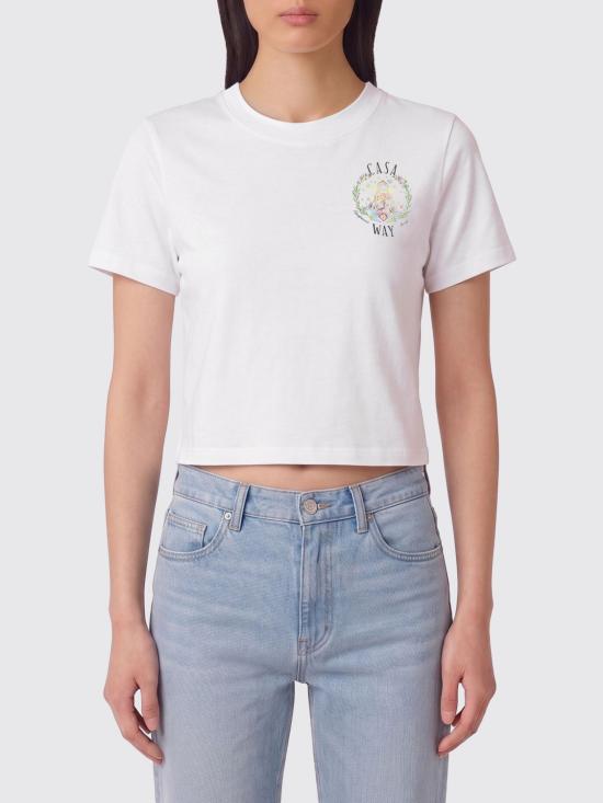 26SS 카사블랑카 반팔 티셔츠 WSS26JTS009 01 White