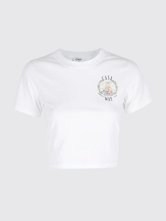 26SS 카사블랑카 반팔 티셔츠 WSS26JTS009 01 White - CASABLANCA