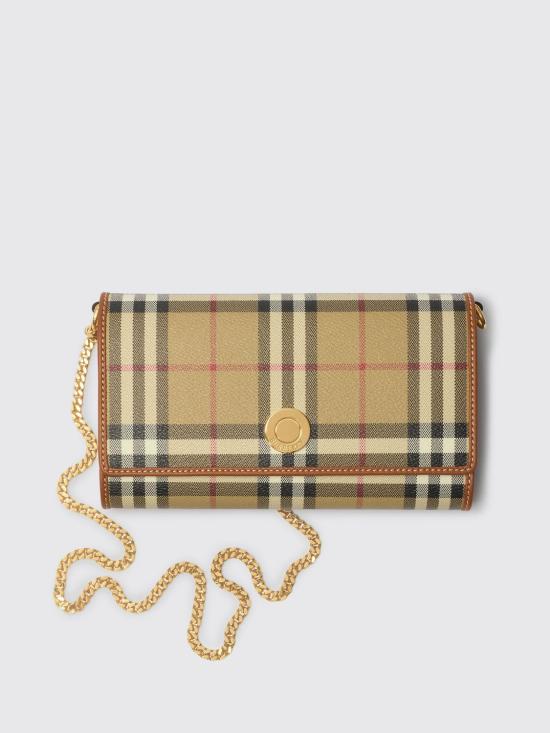 26SS 버버리 체크 체인 스트랩 월렛 8109798 Brown
