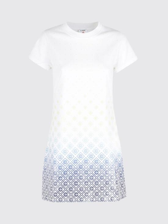 26SS 카사블랑카 롱 원피스 WSS26JDR014 01 White - CASABLANCA