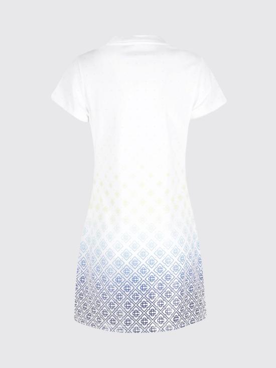 26SS 카사블랑카 롱 원피스 WSS26JDR014 01 White - CASABLANCA