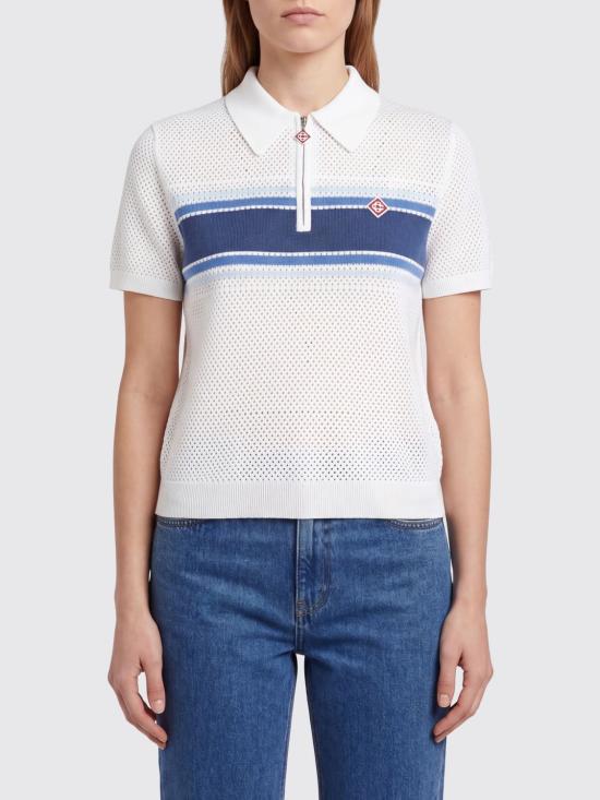 26SS 카사블랑카 폴로 티셔츠 WSS26KW1262 01 White