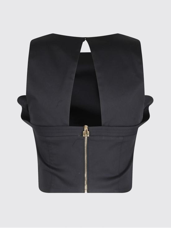 26SS 엘리자베타프랜치 민소매 티셔츠 TO05462E2 110 Black - ELISABETTA FRANCHI