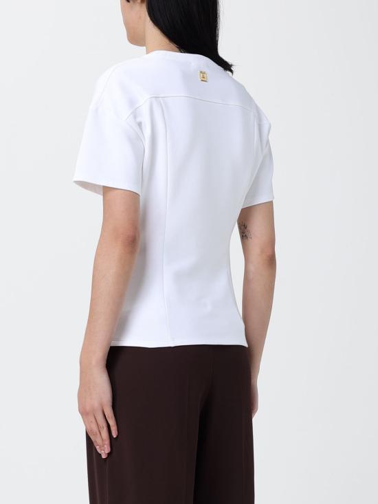 26SS 엘리자베타프랜치 반팔 티셔츠 MA00461E2 270 White - ELISABETTA FRANCHI