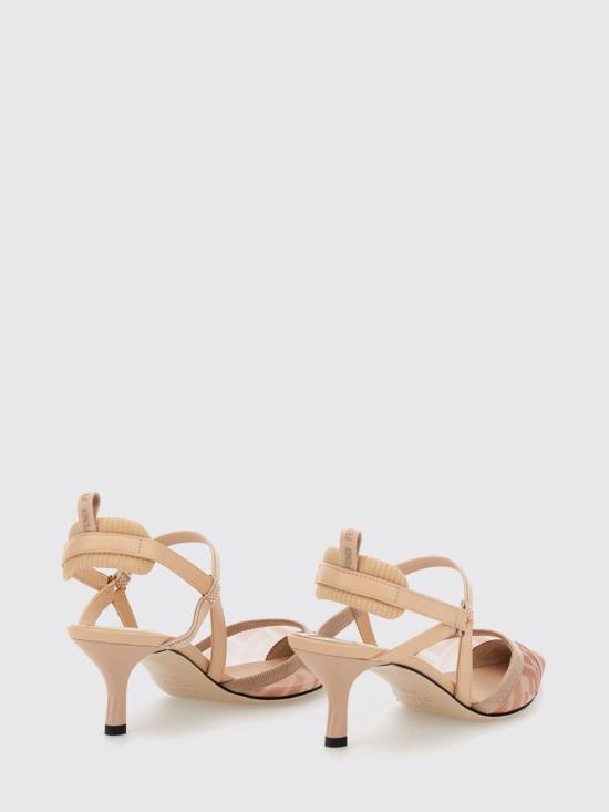 26SS 펜디 콜리브리 라이트 FF 메쉬 미디움 힐 슬링백 8J8589AQ6U F1R8N Pink - FENDI