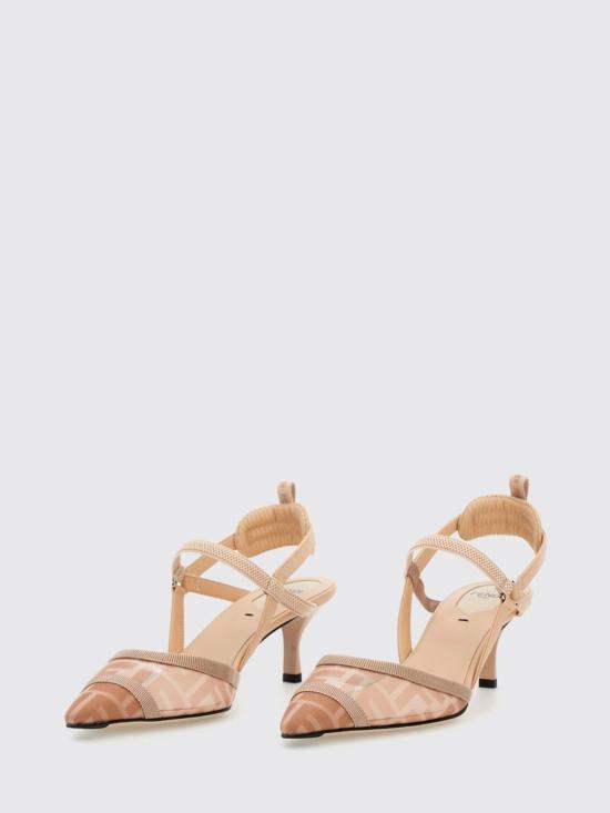 26SS 펜디 콜리브리 라이트 FF 메쉬 미디움 힐 슬링백 8J8589AQ6U F1R8N Pink - FENDI