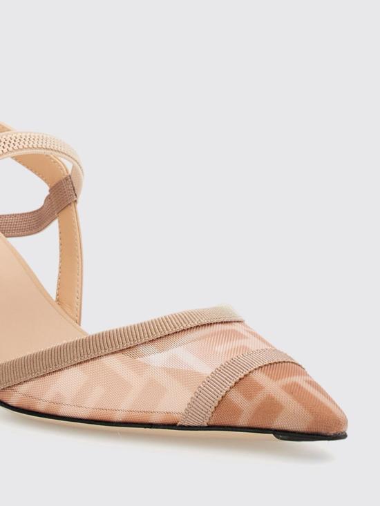 26SS 펜디 콜리브리 라이트 FF 메쉬 미디움 힐 슬링백 8J8589AQ6U F1R8N Pink - FENDI