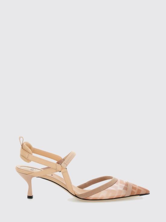 26SS 펜디 콜리브리 라이트 FF 메쉬 미디움 힐 슬링백 8J8589AQ6U F1R8N Pink