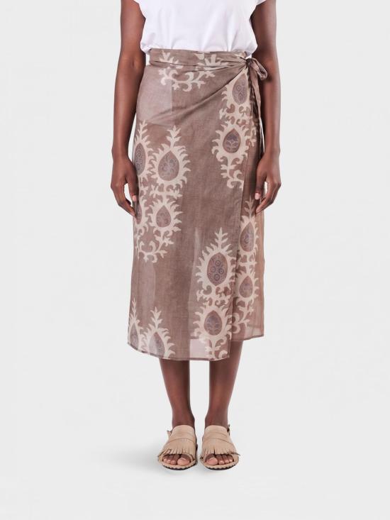 26SS 바잘 디럭스 롱 스커트 PAREO1000 106 Brown