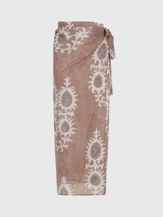 26SS 바잘 디럭스 롱 스커트 PAREO1000 106 Brown - BAZAR DELUXE