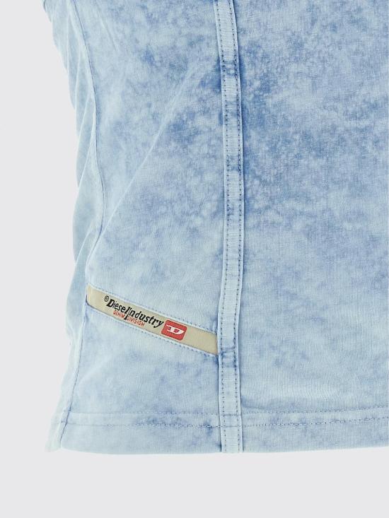 26SS 디젤 T-온니 스트래피 탑 인 데님룩 저지 A183610KIBY 01C Gnawed Blue - DIESEL