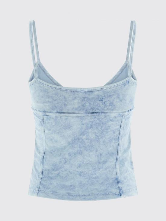 26SS 디젤 T-온니 스트래피 탑 인 데님룩 저지 A183610KIBY 01C Gnawed Blue - DIESEL