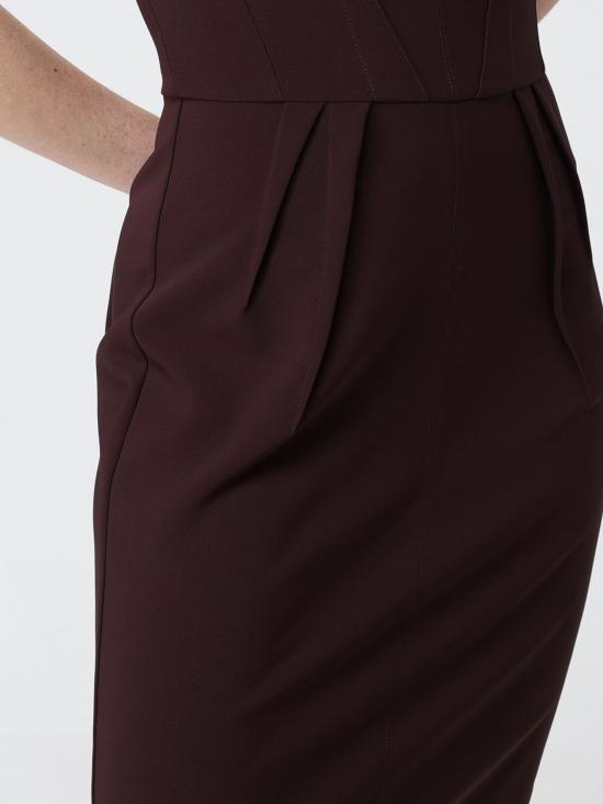 26SS 엘리자베타프랜치 롱 원피스 AB94162E2 644 Brown - ELISABETTA FRANCHI