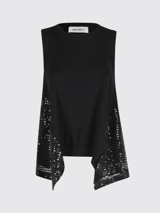 26SS 메이메이즈 민소매 티셔츠 M6PZ57 100 Black - MEIMEIJ