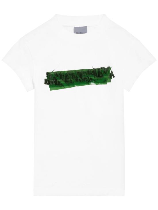 26SS 발렌시아가 반팔 티셔츠 871744TUVI6 9000 WHITE