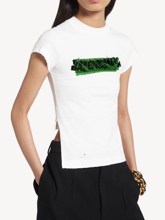 26SS 발렌시아가 반팔 티셔츠 871744TUVI6 9000 WHITE - BALENCIAGA