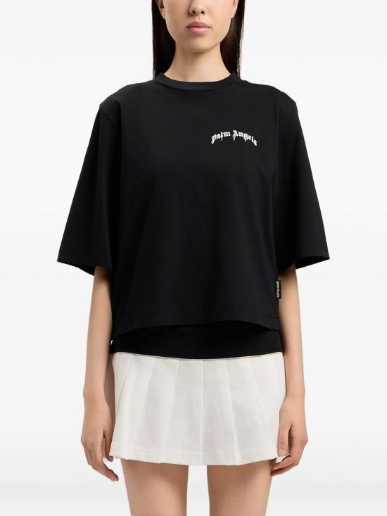 26FW 팜앤젤스 반팔 티셔츠 PWAA079S26JER003 1003 BLACK - PALM ANGELS