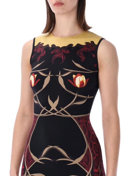 26SS 마린세르 롱 원피스 WDR479ACJER0118 BK97 BLACK RED - MARINE SERRE