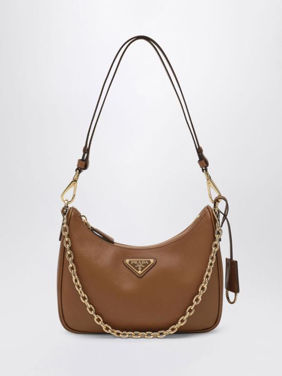 26SS 프라다 리에디션 사피아노 가죽 미니백 1BC204QOMNZV F03CW Brown