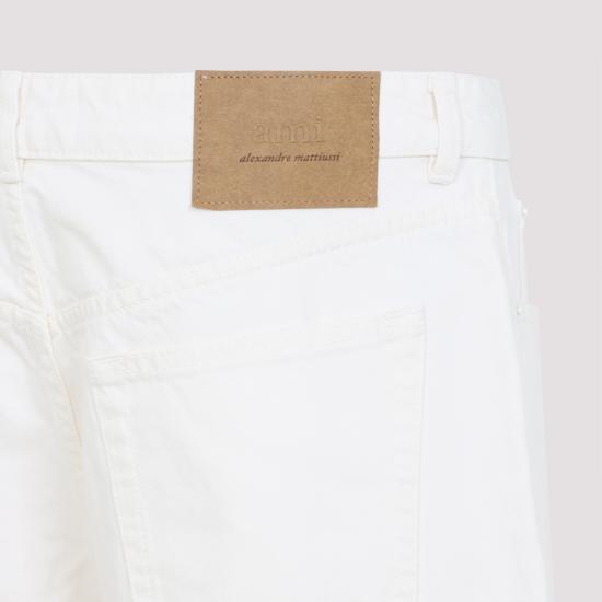 26SS 아미 코튼 라지 핏 진 HTR450DE0126 136 WHITE - AMI
