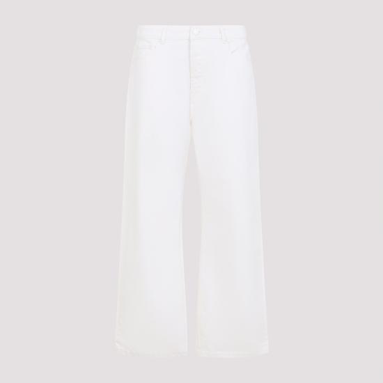 26SS 아미 코튼 라지 핏 진 HTR450DE0126 136 WHITE - AMI