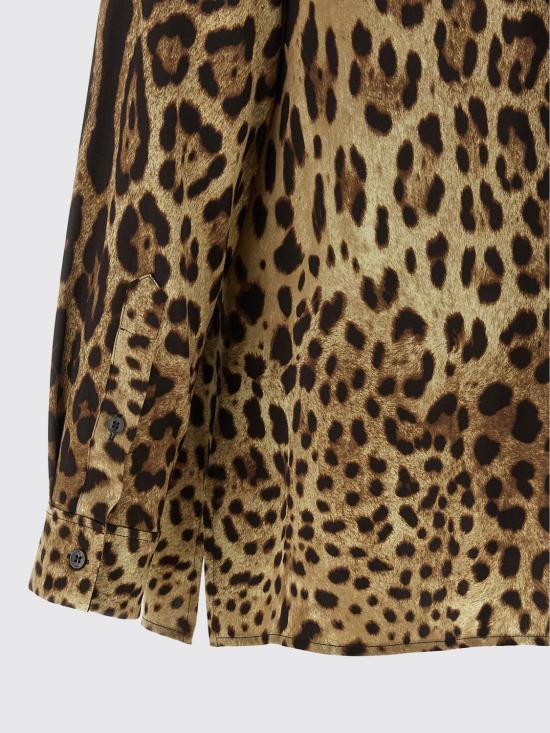 26SS 돌체앤가바나 레오파드 프린트 새틴 셔츠 F5S48TFS1GT HY13M Multicolor - DOLCE & GABBANA